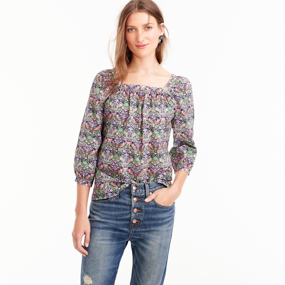 🌸 Brand New! Liberty of London J Crew Peasant Top